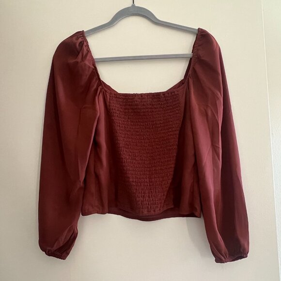 Abercrombie & Fitch Rust Red Brown Blouse Size S - Picture 6 of 6